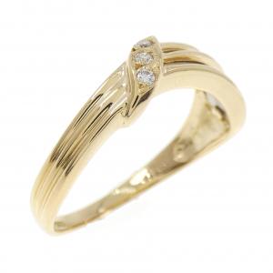 K18YG/PT900 ダイヤモンド リング 0.04CT