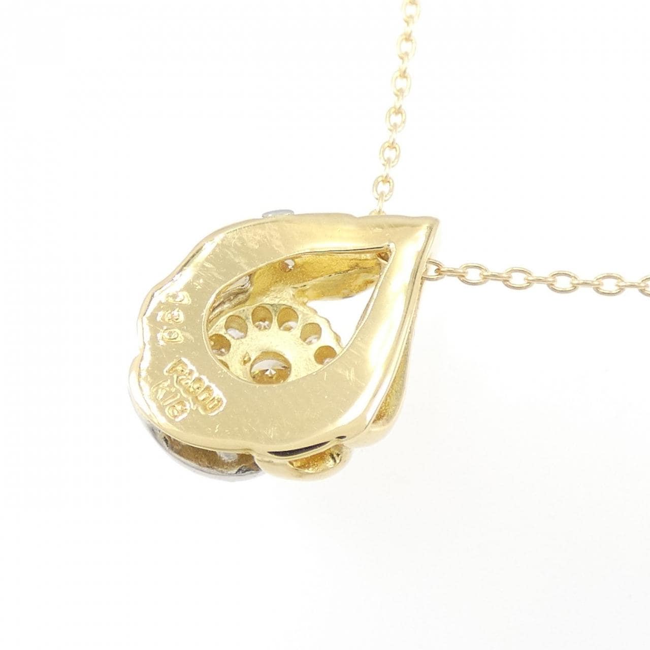 K18YG/PT ダイヤモンド ネックレス 0.30CT