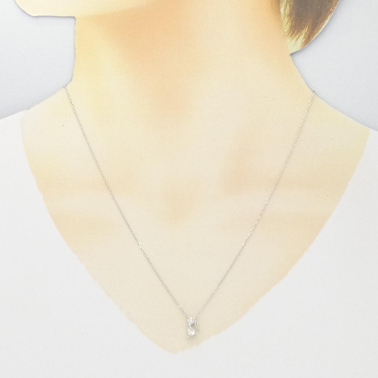 K18WG ダイヤモンド ネックレス 0.31CT
