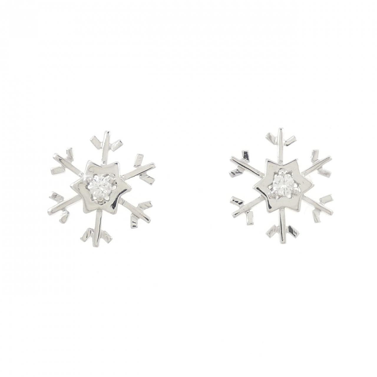 K18WG/750WG Diamond earrings