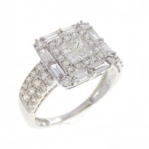 K18WG ダイヤモンド リング 1.00CT