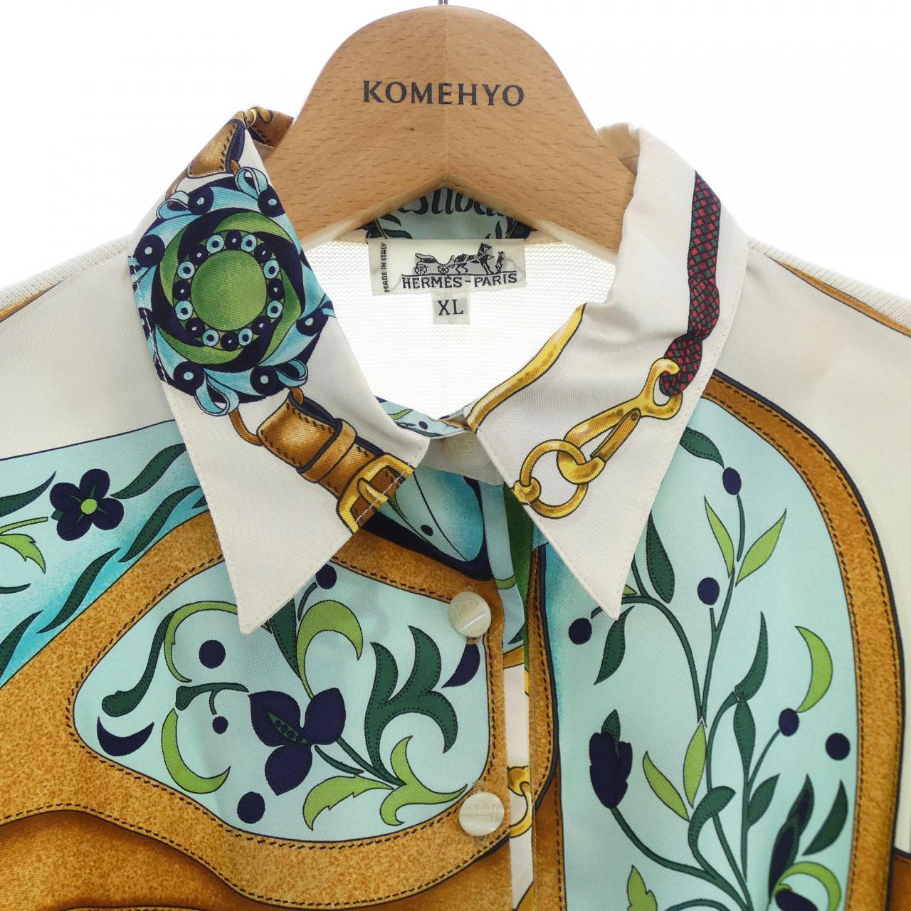 【ヴィンテージ】エルメス HERMES FESTIVAL QUADRI ツイルレーヌ. トップス