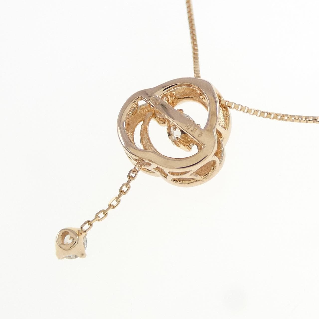 K18PG ダイヤモンド ネックレス 0.13CT