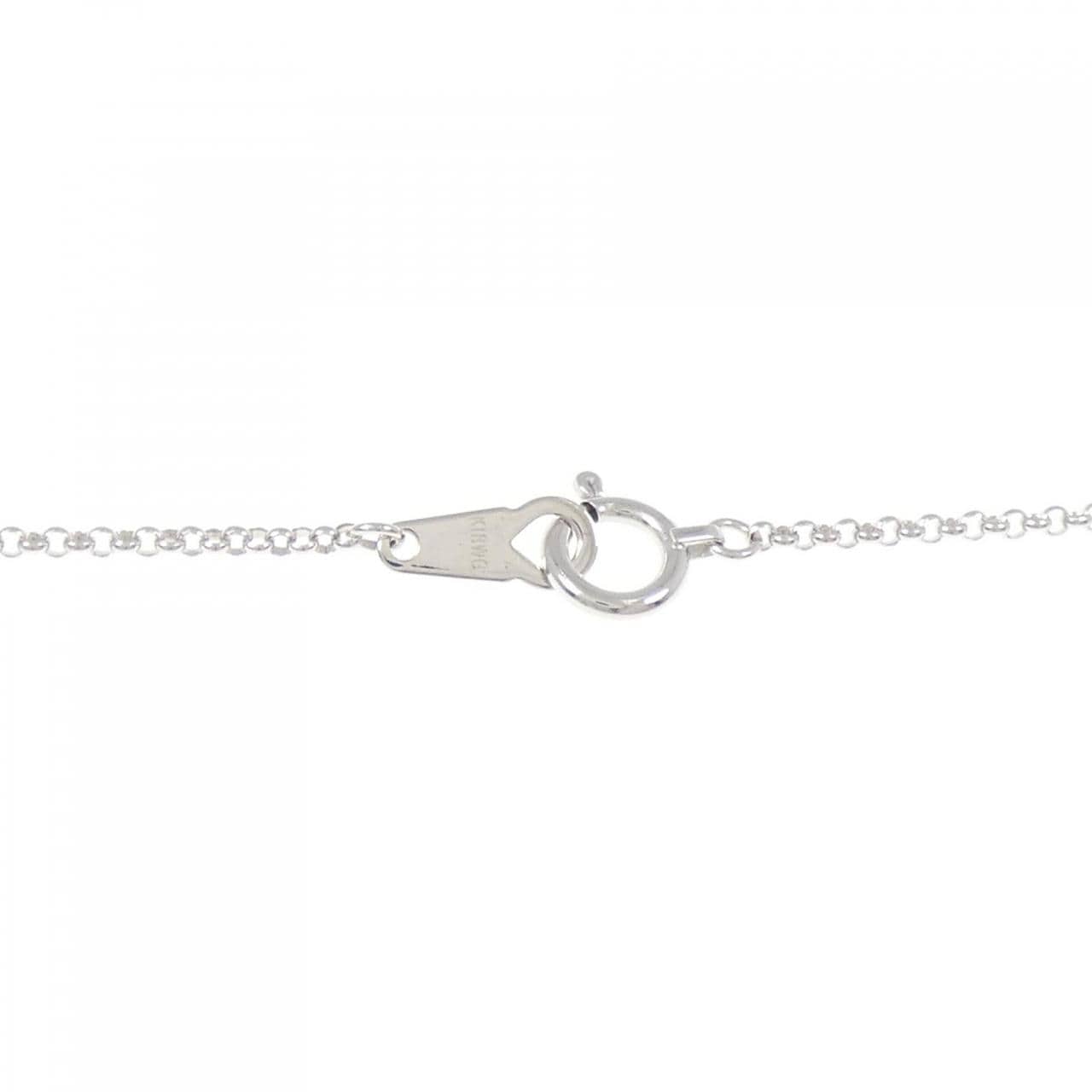 K18WG ホースシュー ダイヤモンド ネックレス 0.10CT