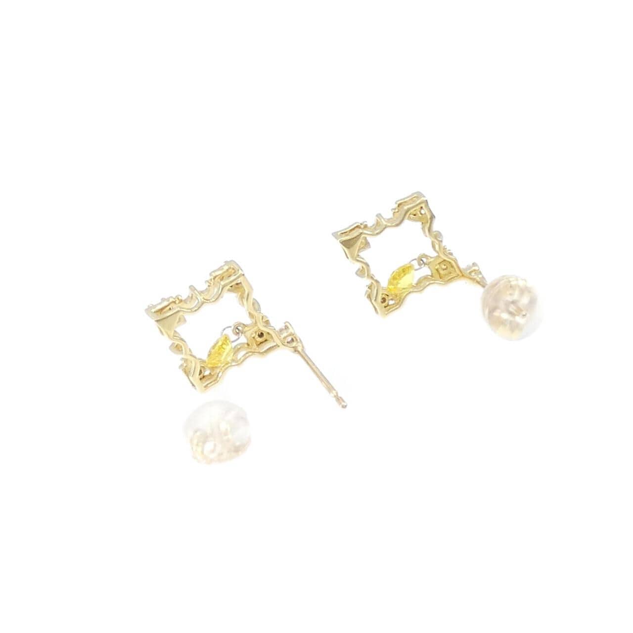 K18YG sapphire earrings