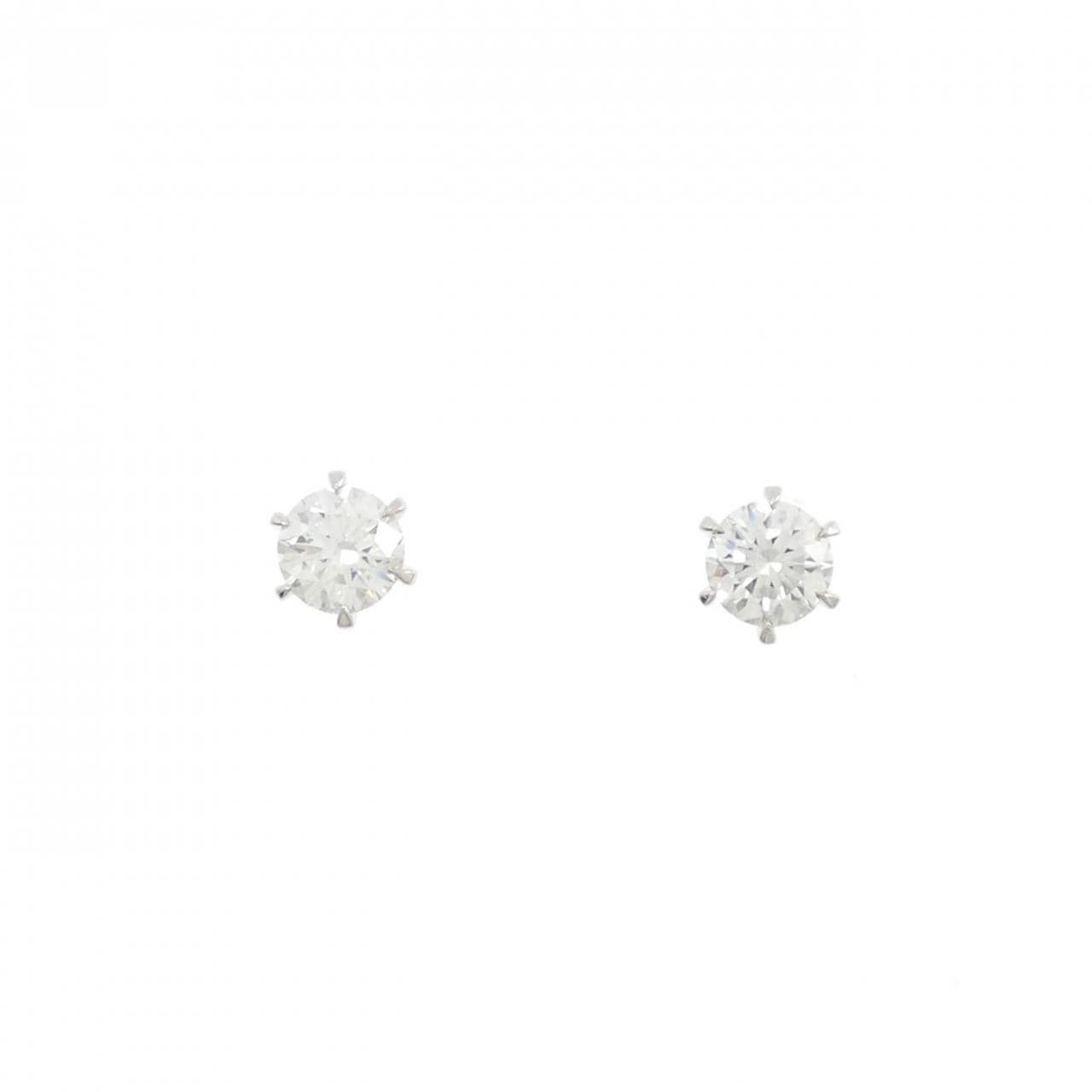 【リメイク】PT900/ST ダイヤモンド ピアス 0.302CT 0.315CT D IF 3EXT H&C