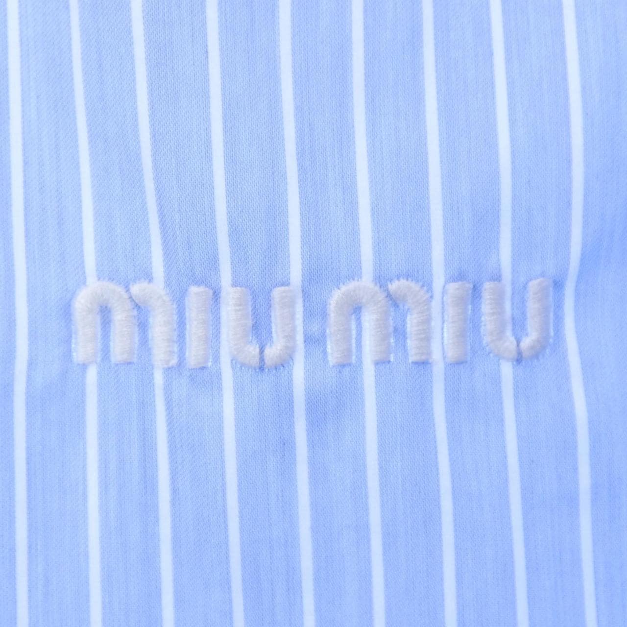 ミュウミュウ MIU MIU ポプリン ストライプ クロップド MK1694 SEM1 137Q シャツ