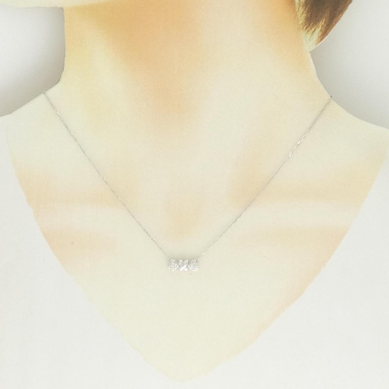 750WG ダイヤモンド ネックレス 0.11CT