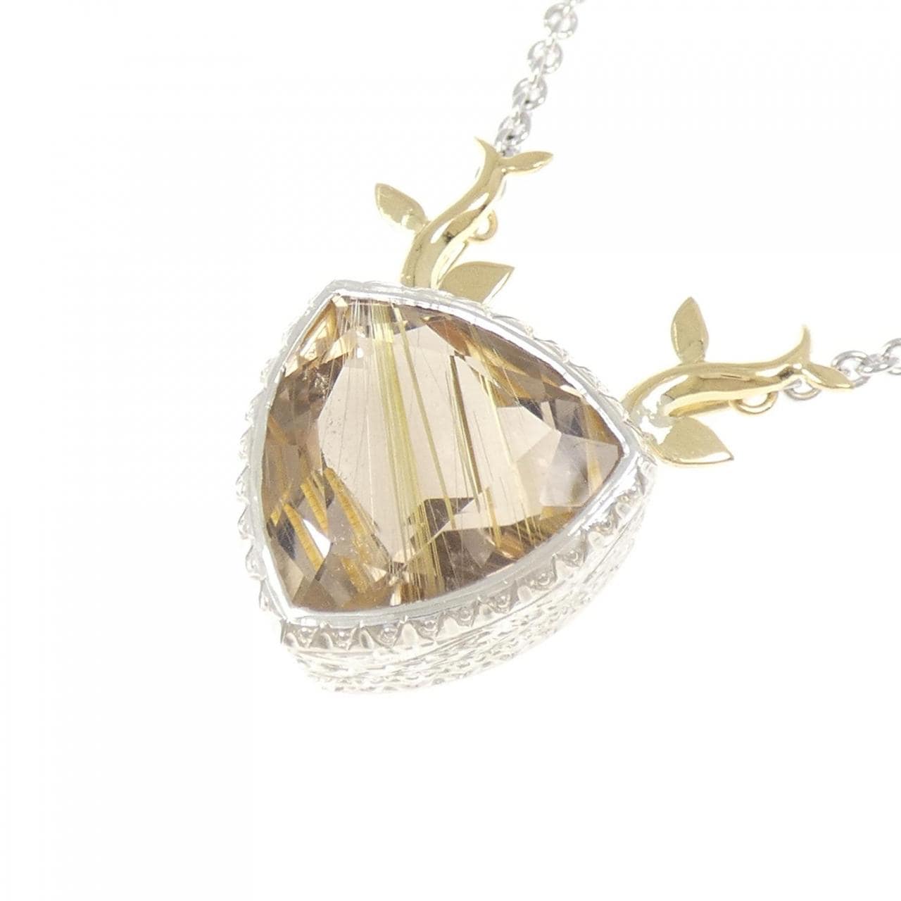 カドミ ルチルクオーツ ネックレス 16.63CT