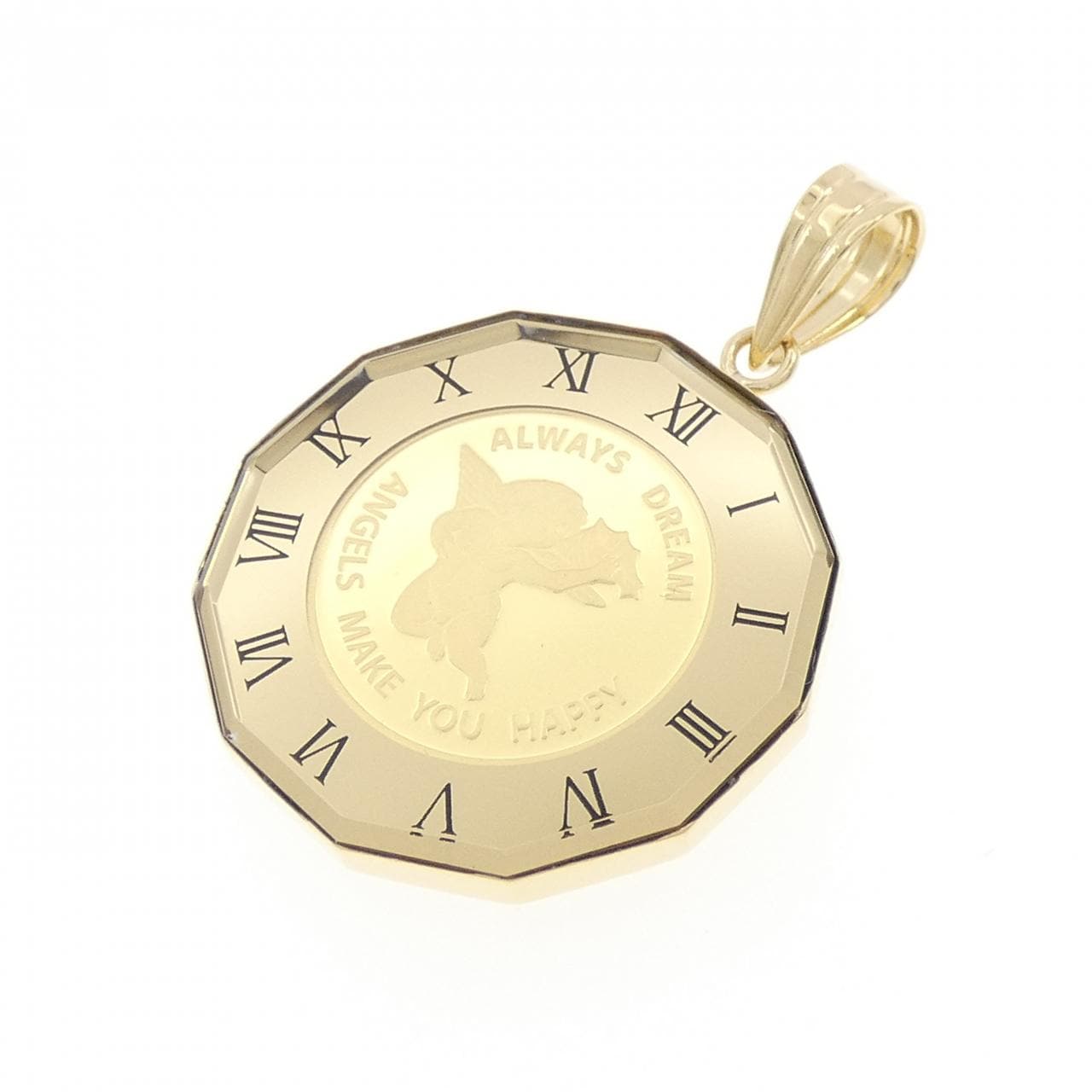 K18YG(枠) コイン ペンダント