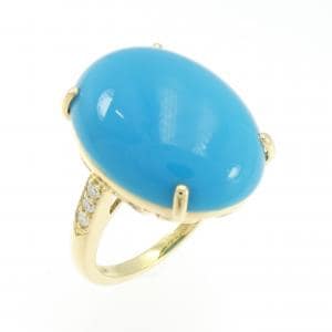K18YG ターコイズ リング 10.00CT