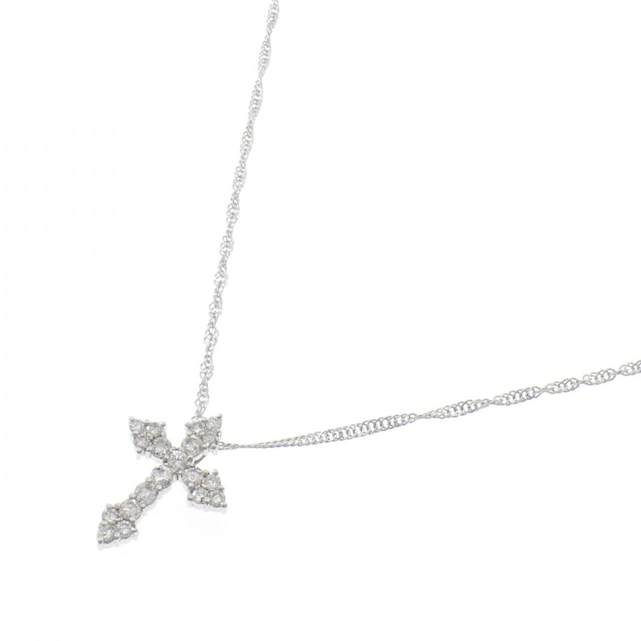 PT1000 十字形鑽石項鍊 0.50克拉