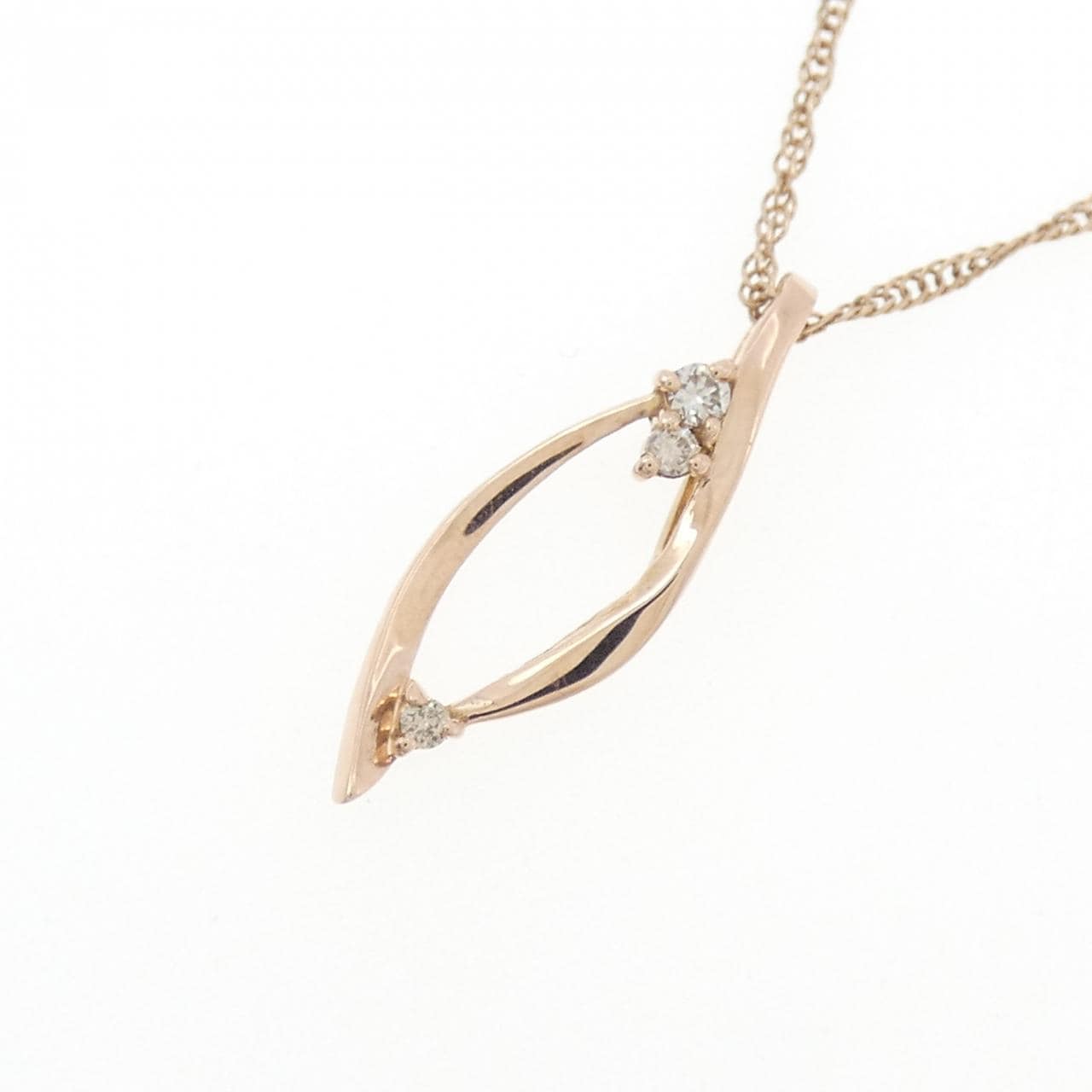 K10PG ダイヤモンド ネックレス 0.03CT