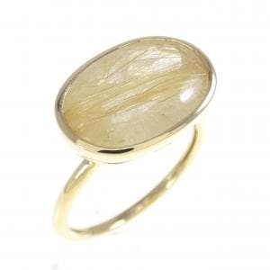 K18YG ルチルクオーツ リング 5.50CT