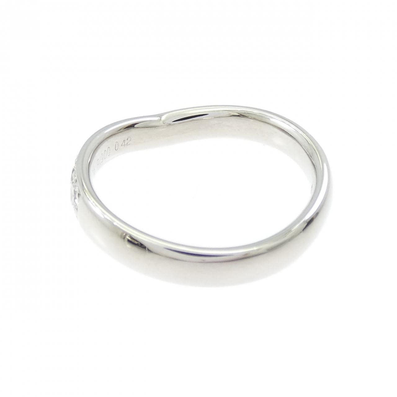 PT900钻石戒指 0.42克拉