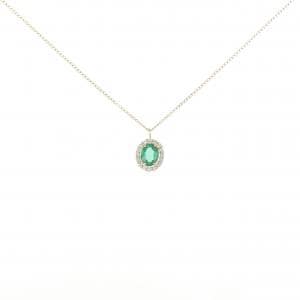 【新品】K18YG エメラルド ネックレス 0.30CT