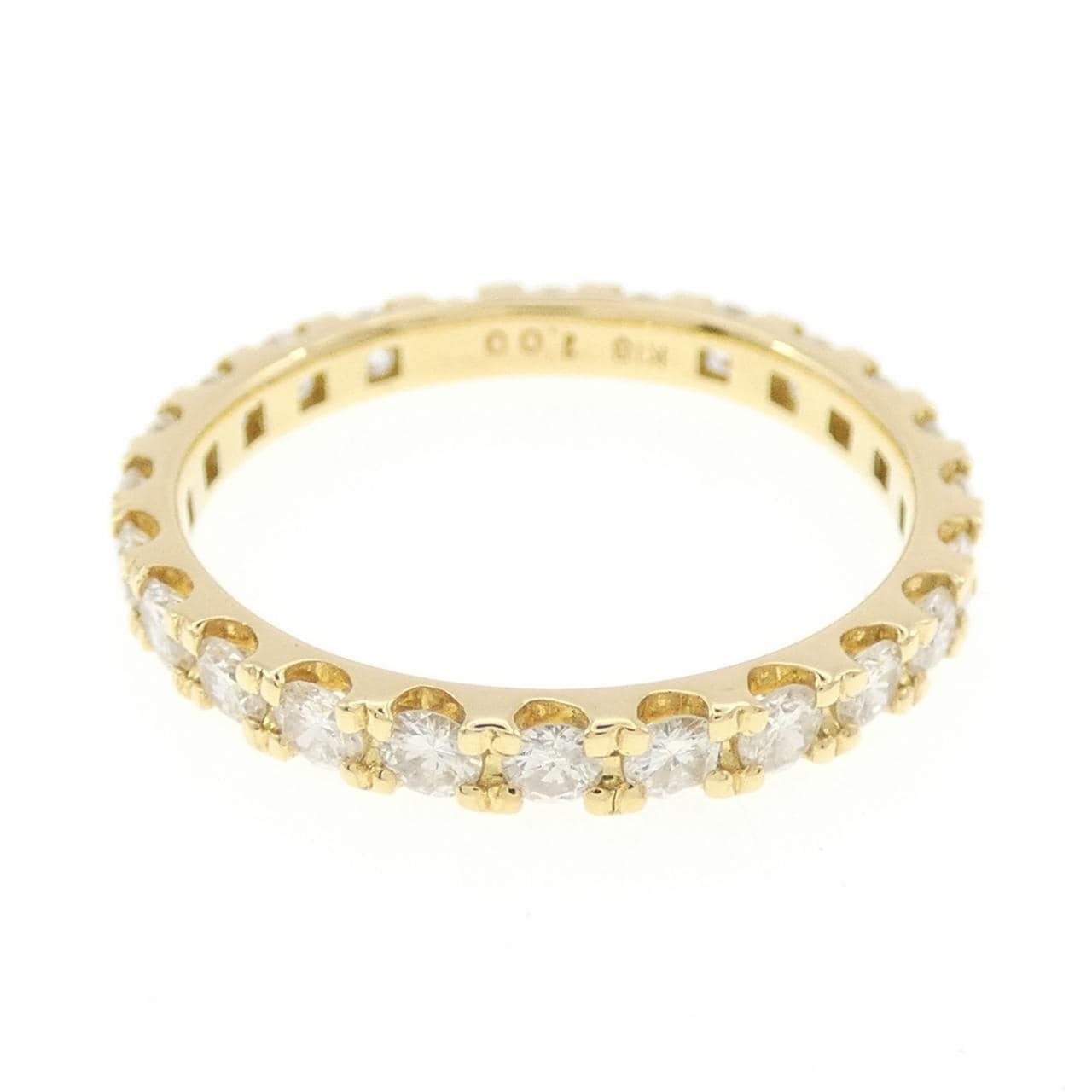 K18YG フルエタニティ ダイヤモンド リング 1.00CT