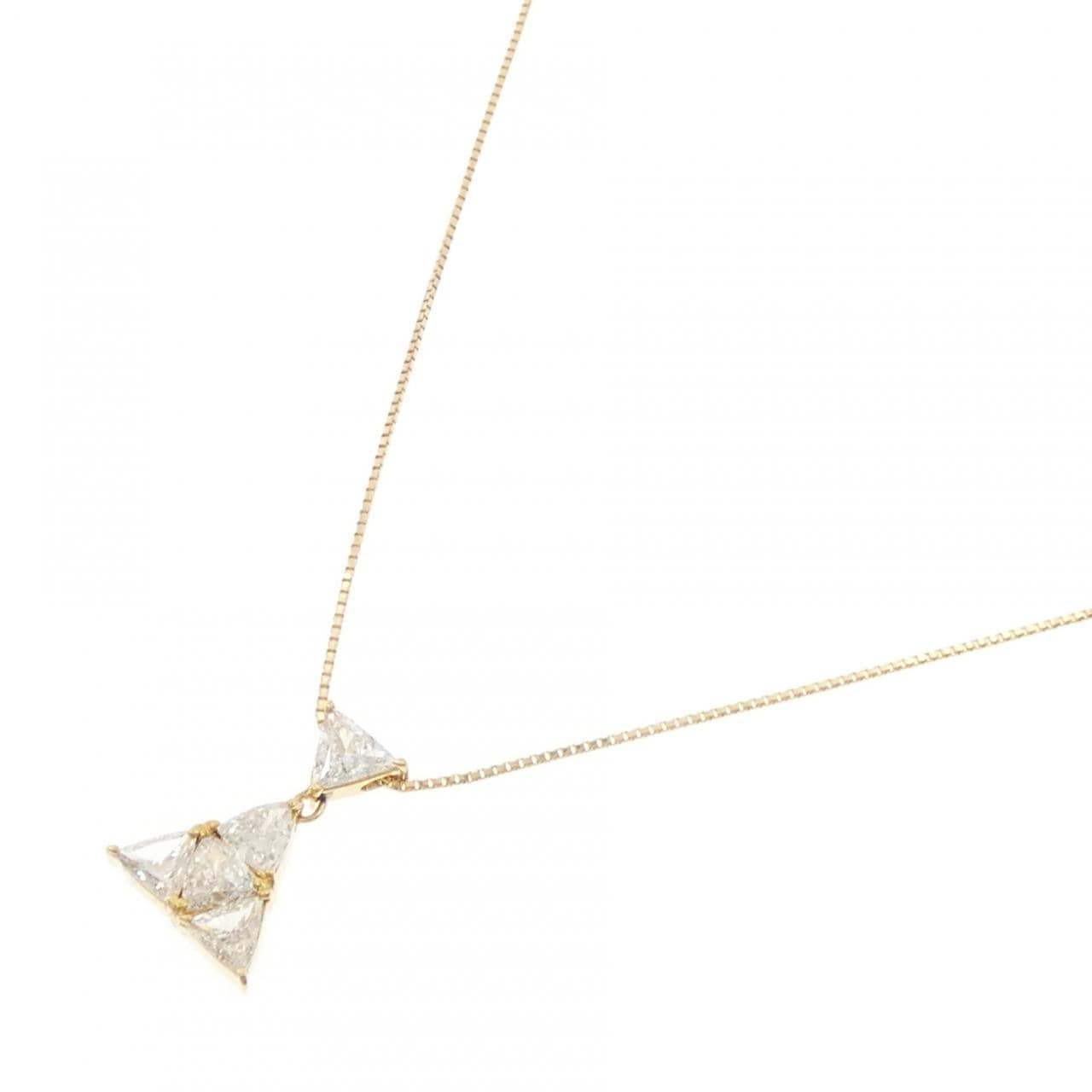 K18YG ダイヤモンド ネックレス 1.01CT