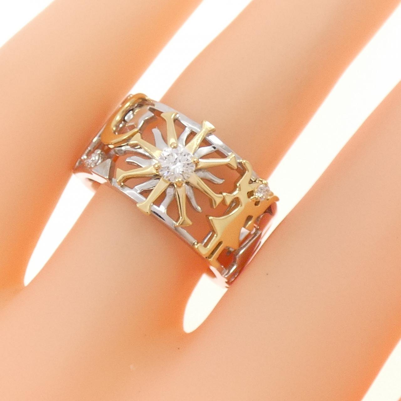 K18WG/K18YG ダイヤモンド リング 0.16CT