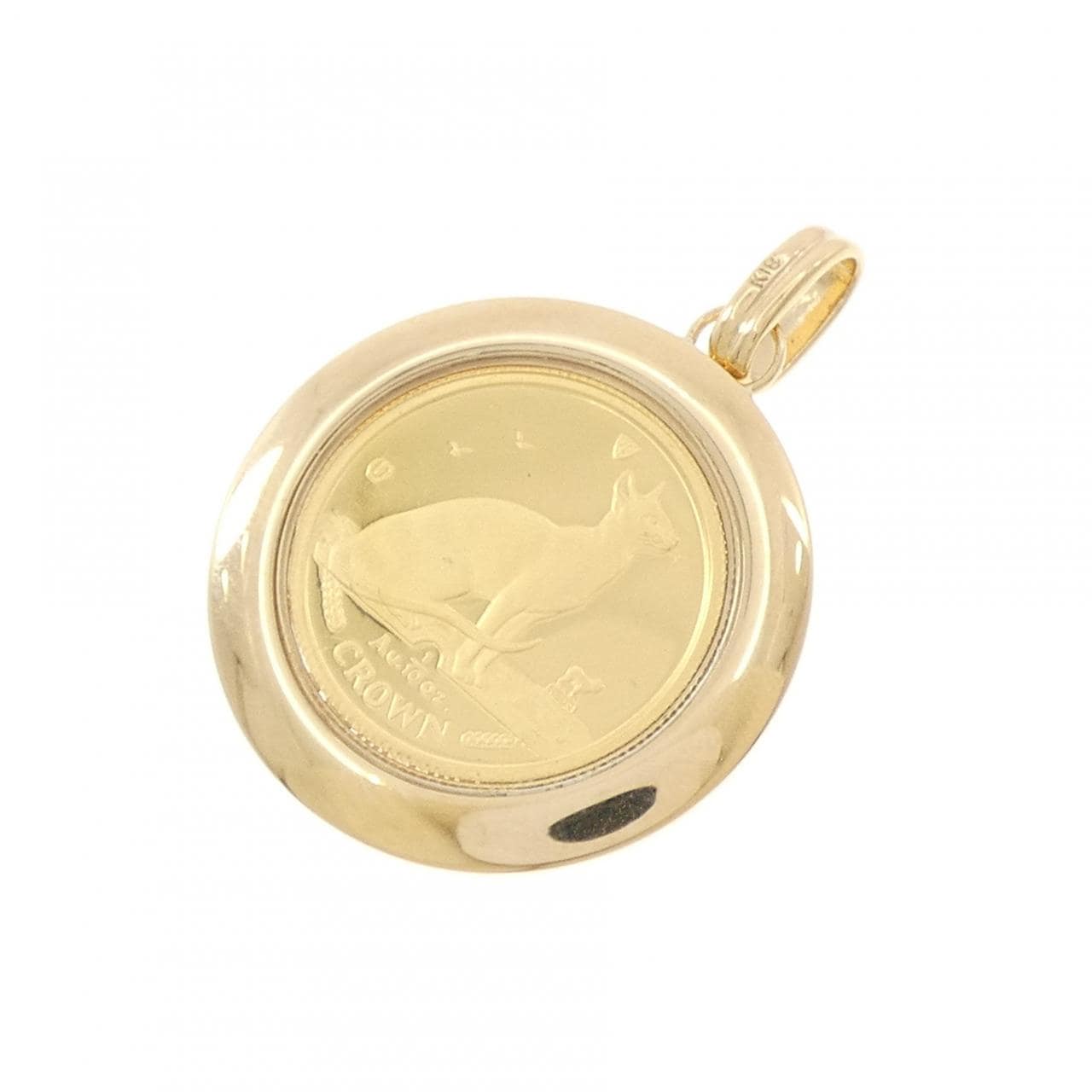 K18YG(枠) コイン ペンダント