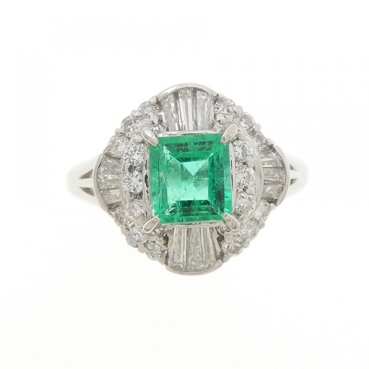 PT900 エメラルド リング 0.63CT