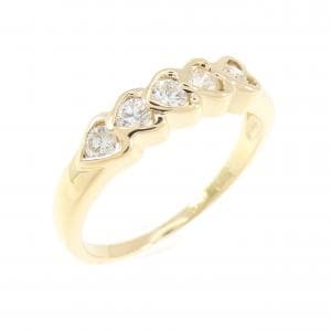 K18YG ハート ダイヤモンド リング 0.25CT