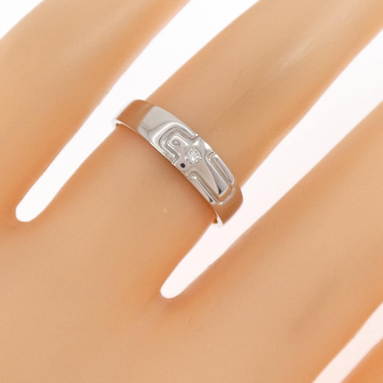 PT900 クロス ダイヤモンド リング 0.02CT
