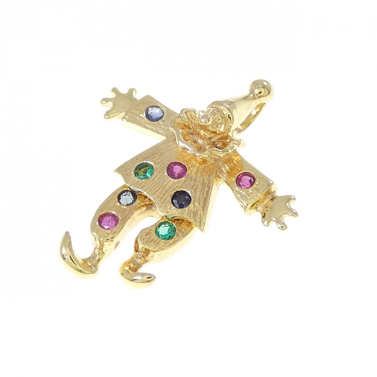 K18YG カラーストーン ペンダント