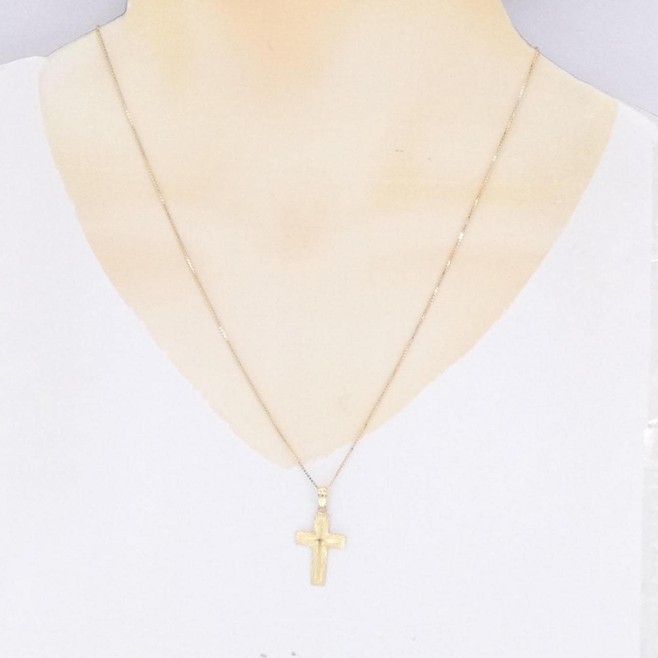 K18YG cross necklace