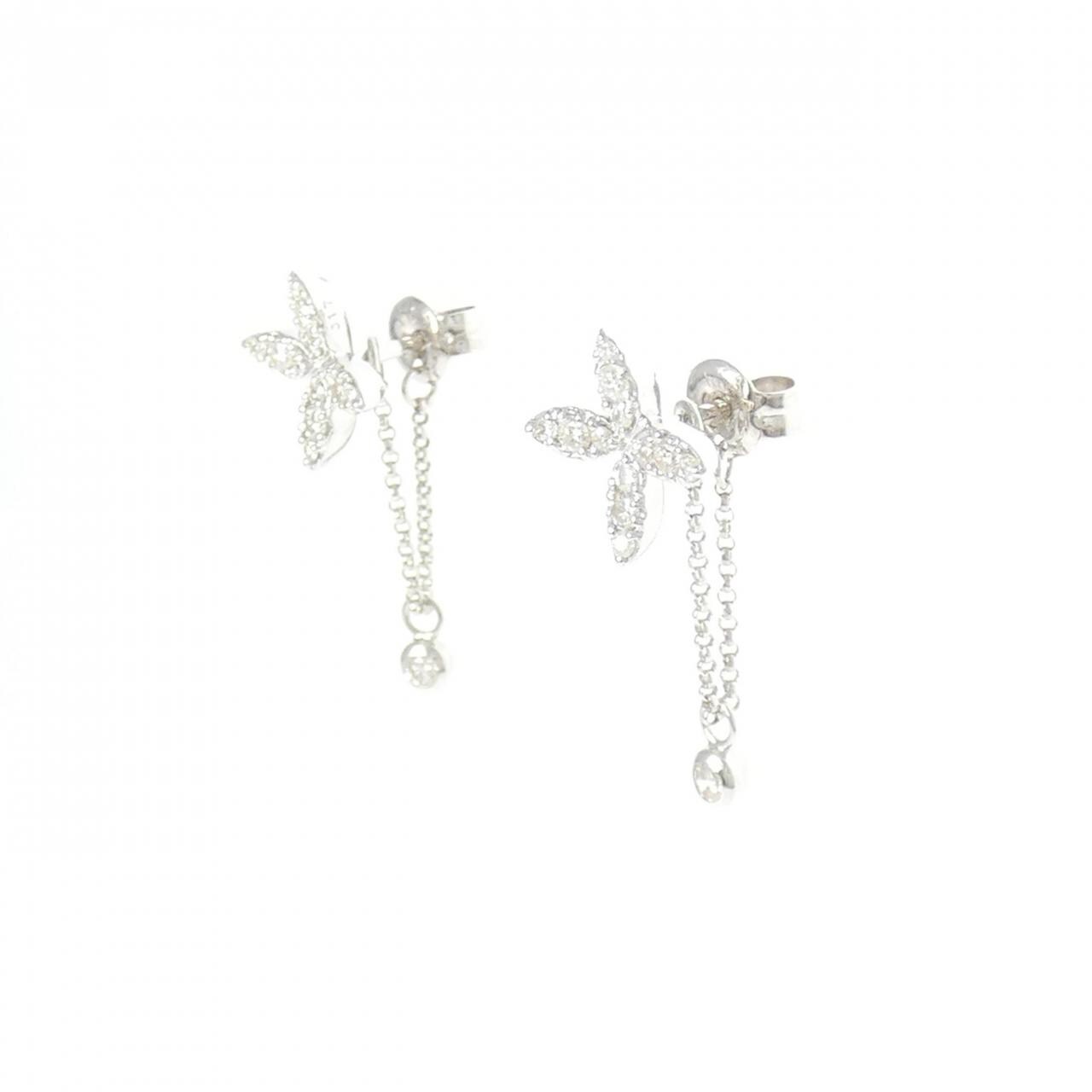 K18WG ダイヤモンド ピアス 0.34CT