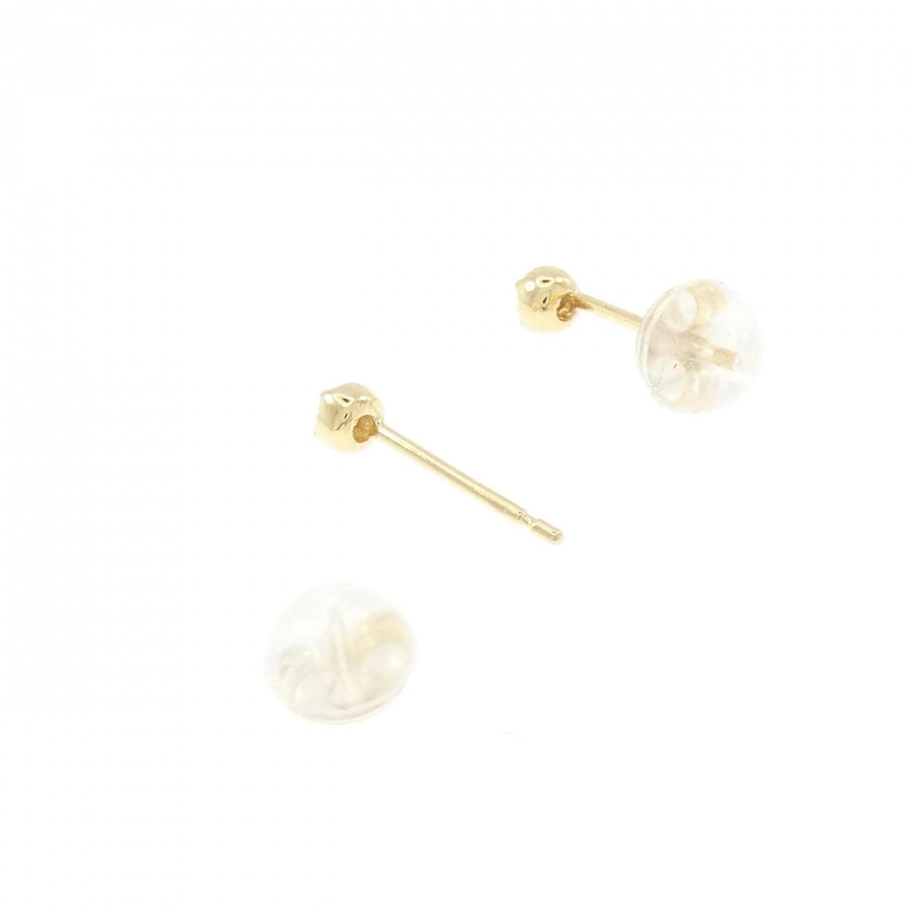 K18YG ソリティア ダイヤモンド ピアス 0.06CT