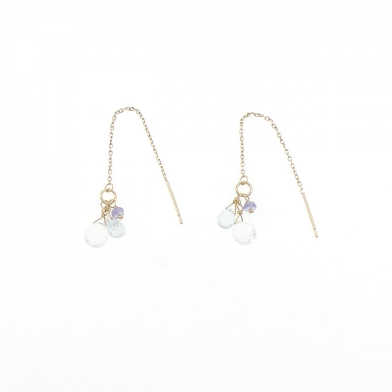 アガット カラーストーン ピアス