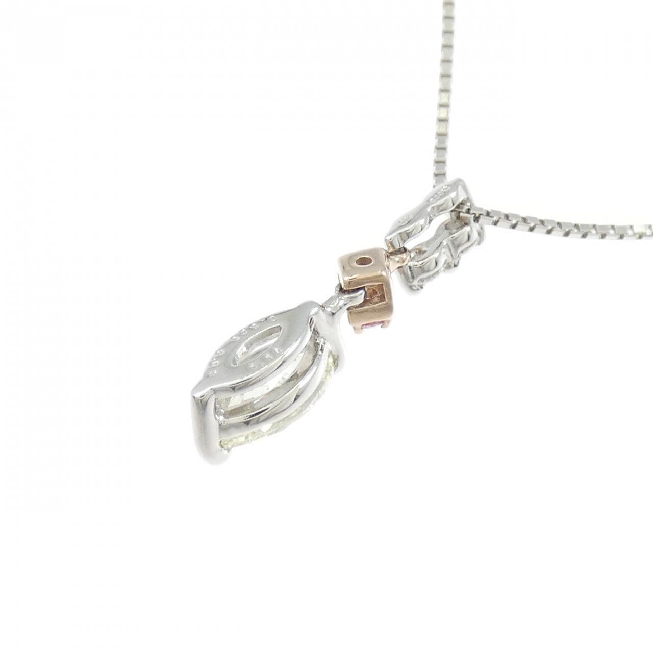 PT900/K18PG/PT850 ダイヤモンド ネックレス 0.526CT