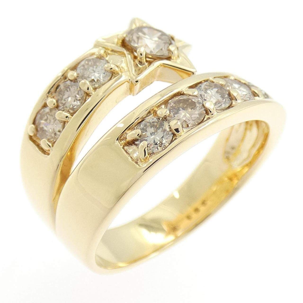 K18YG スター ダイヤモンド リング 1.00CT