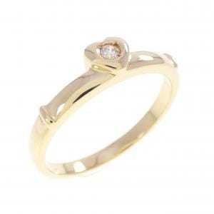 K18YG ハート ダイヤモンド リング 0.03CT
