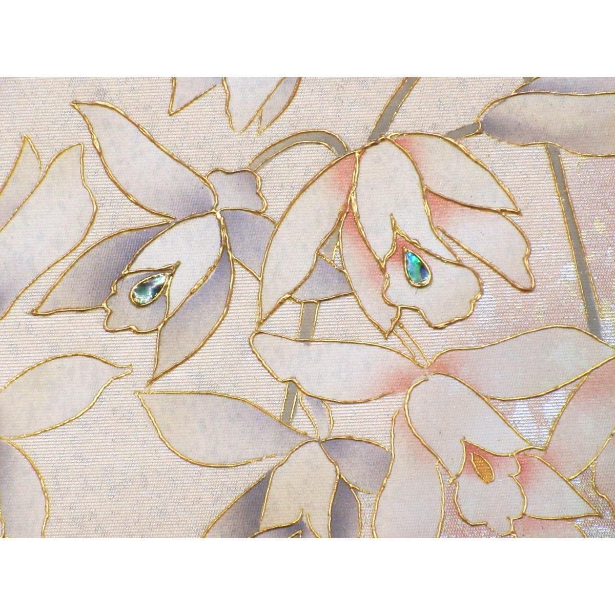 Fukuro obi with mother-of-pearl