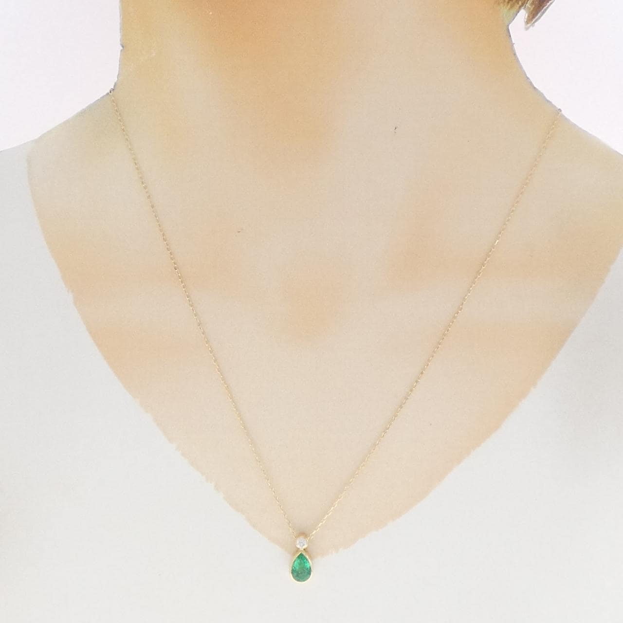 K18YG エメラルド ネックレス 1.00CT