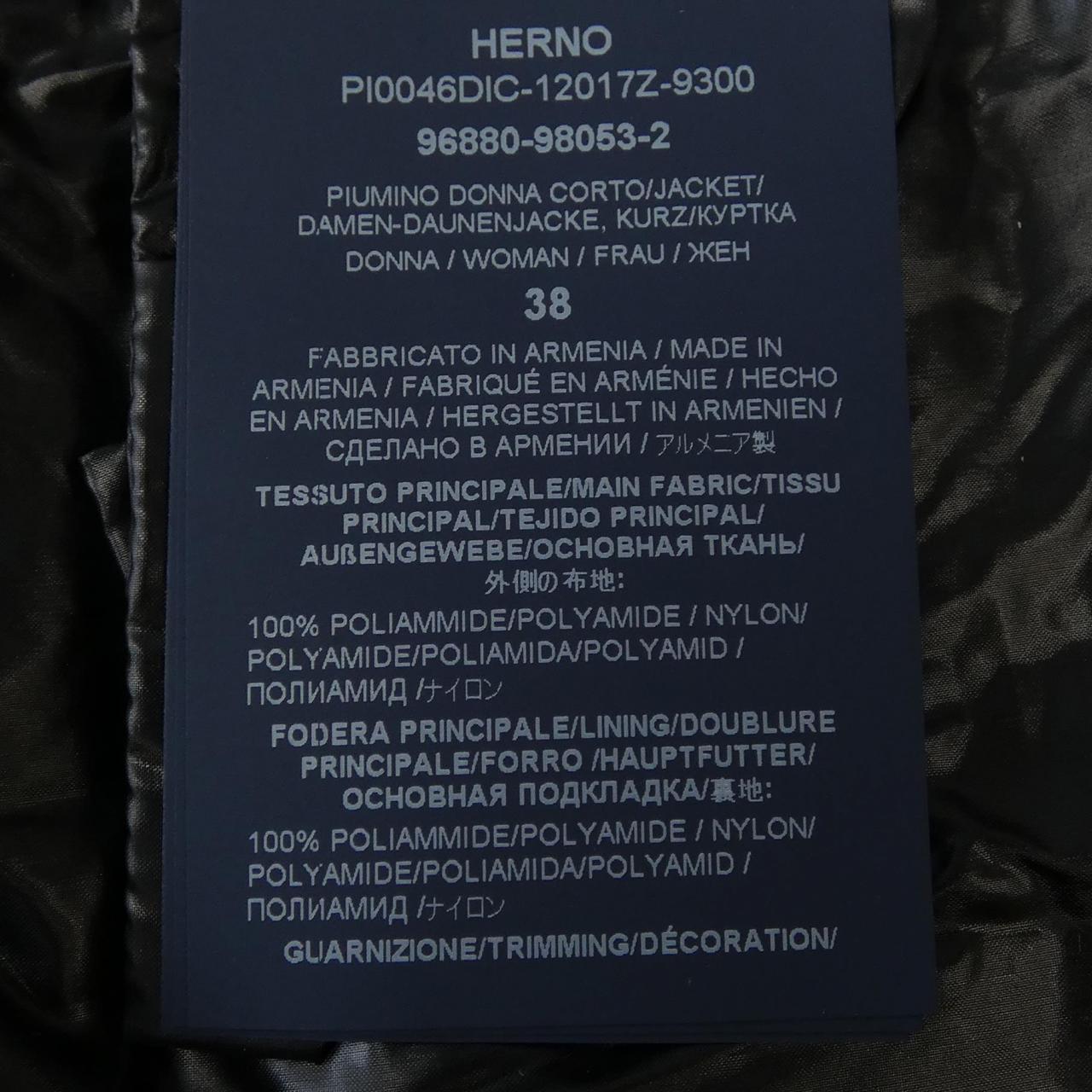 ヘルノ Herno PI0046DIC 12017Z 9300 ダウンジャケット