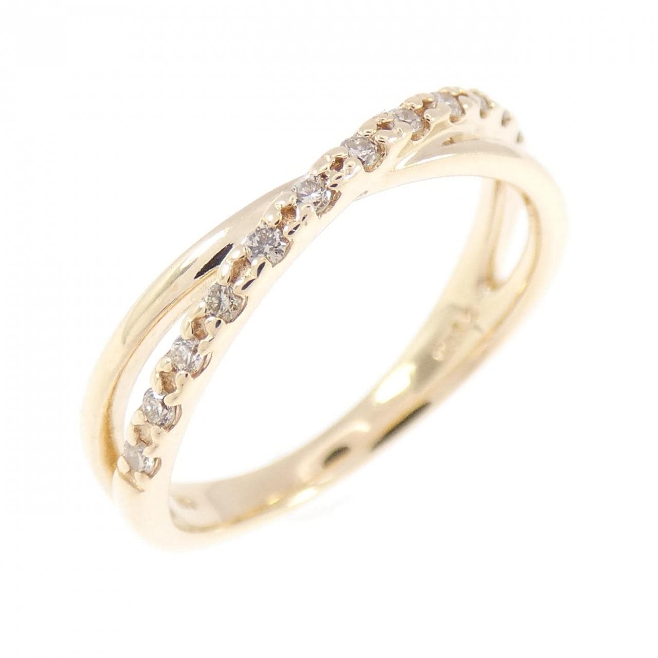 K18YG ダイヤモンド リング 0.12CT