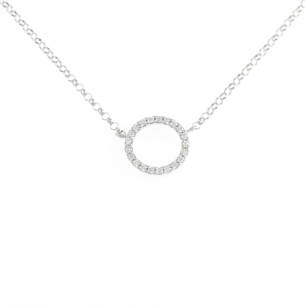 K18WG ダイヤモンド ネックレス 0.21CT