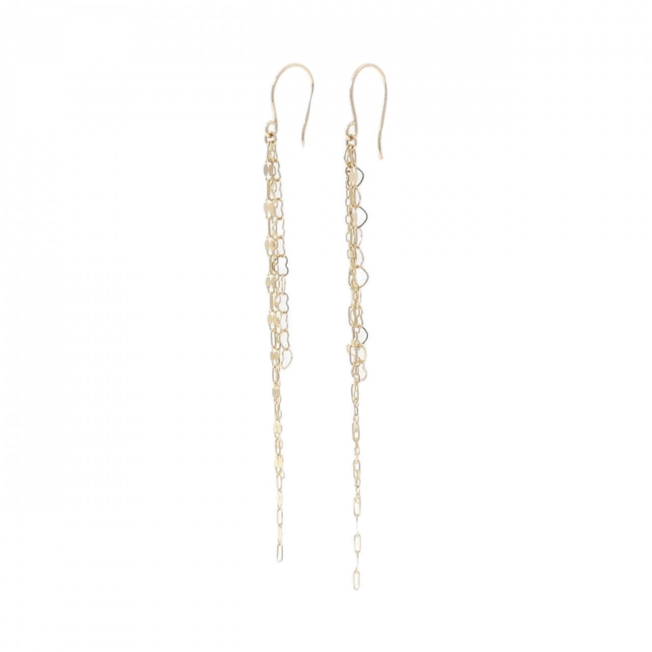 K18YG ハート ピアス