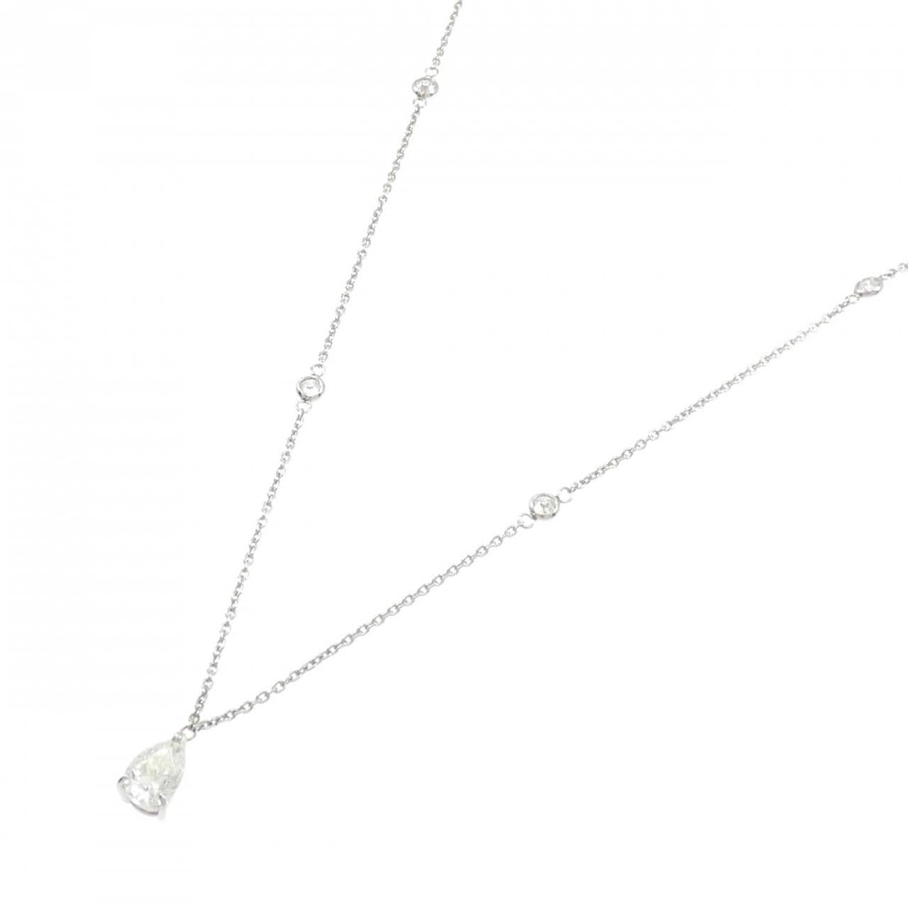 PT900/PT850 ダイヤモンド ネックレス 0.520CT G SI1 ペアシェイプ