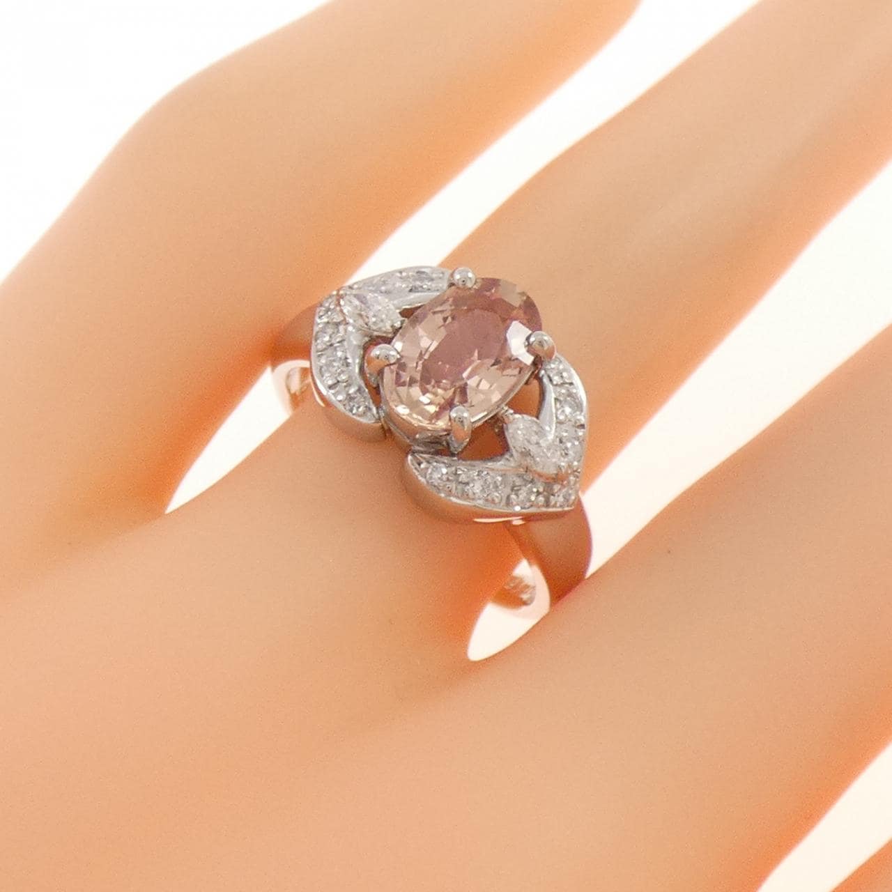 PT900 パパラチアサファイヤ リング 1.84CT