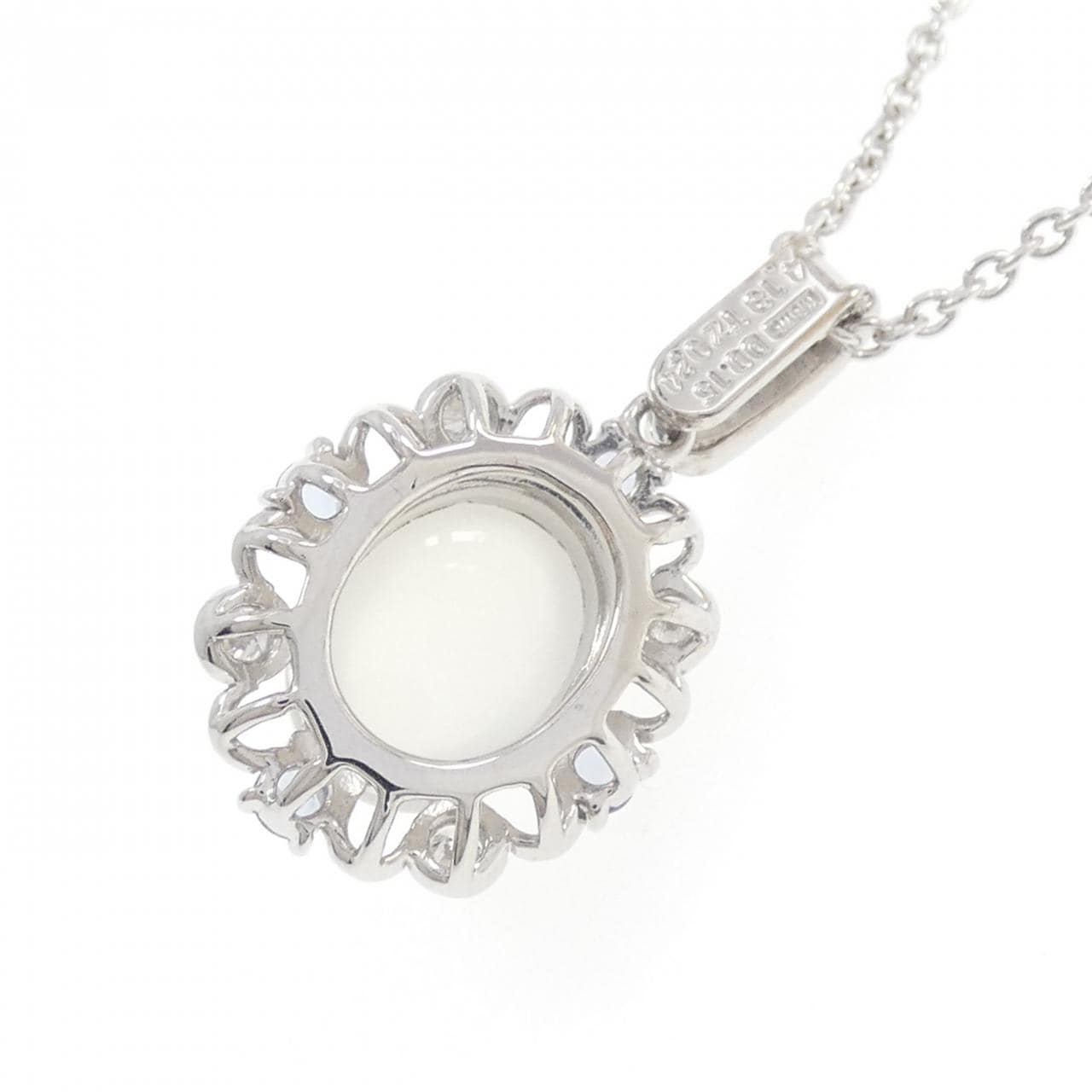 K18WG ムーンストーン ネックレス 4.13CT