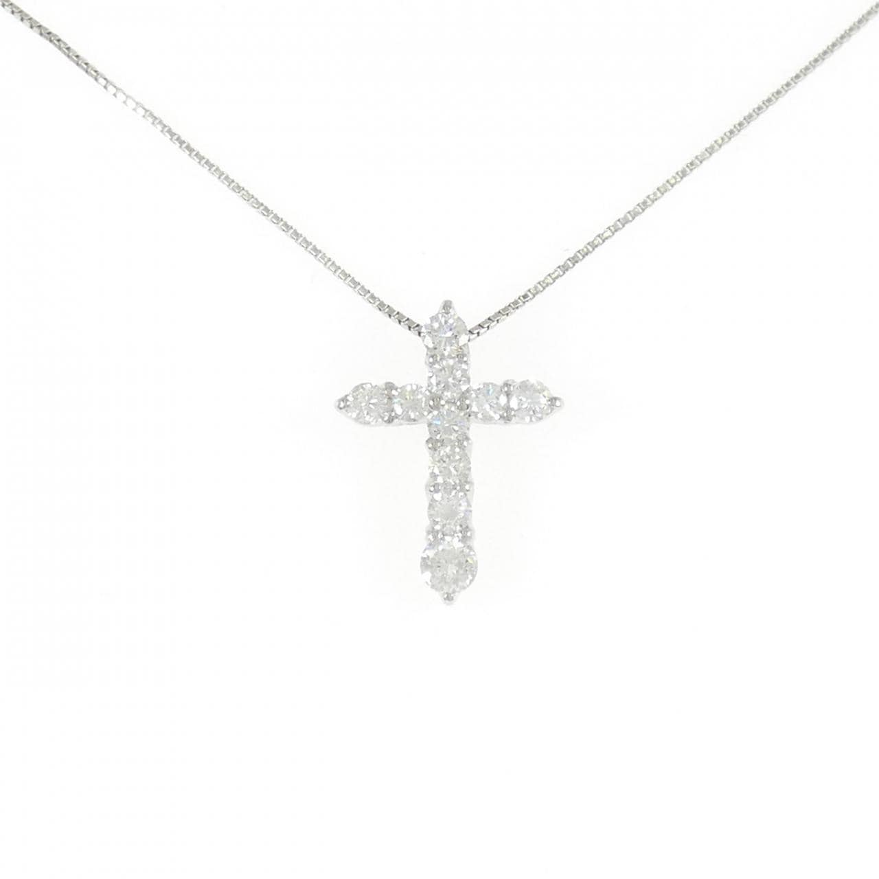 PT900/PT850 クロス ダイヤモンド ネックレス 1.00CT
