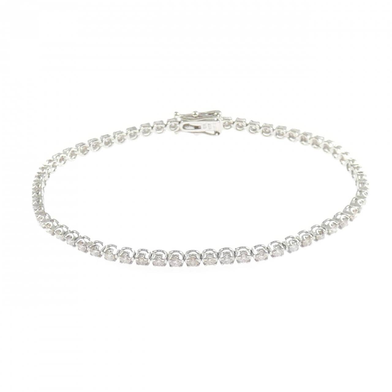 K18WG ダイヤモンド ブレスレット 2.00CT