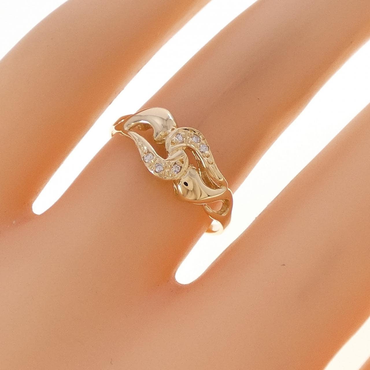 K18YG ダイヤモンド リング 0.03CT