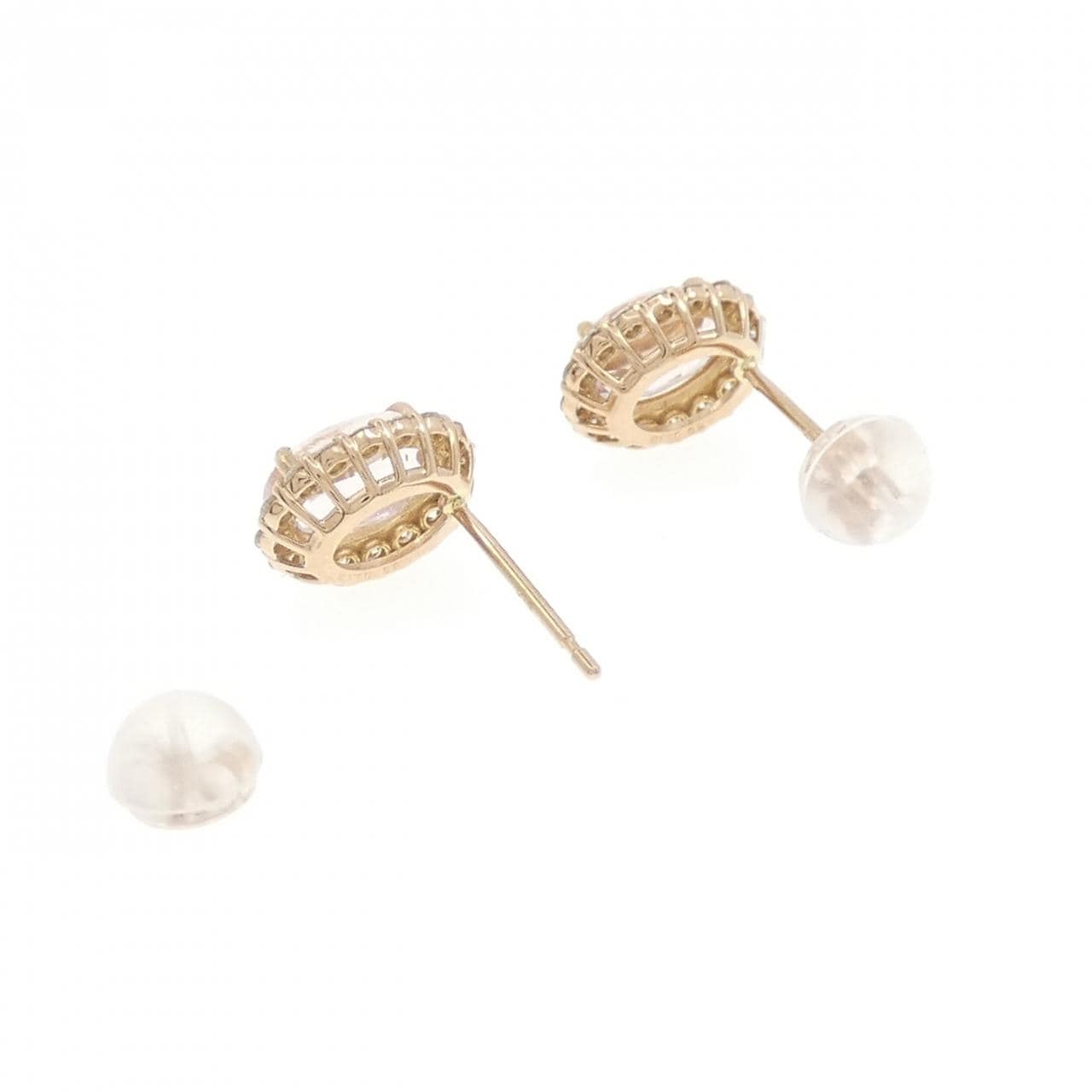 【新品】K18PG モルガナイト ピアス 1.49CT