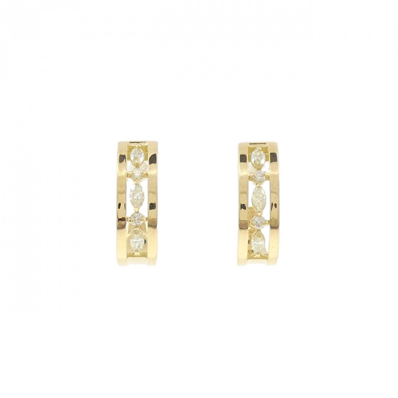 【新品】K18YG ダイヤモンド ピアス 0.26CT
