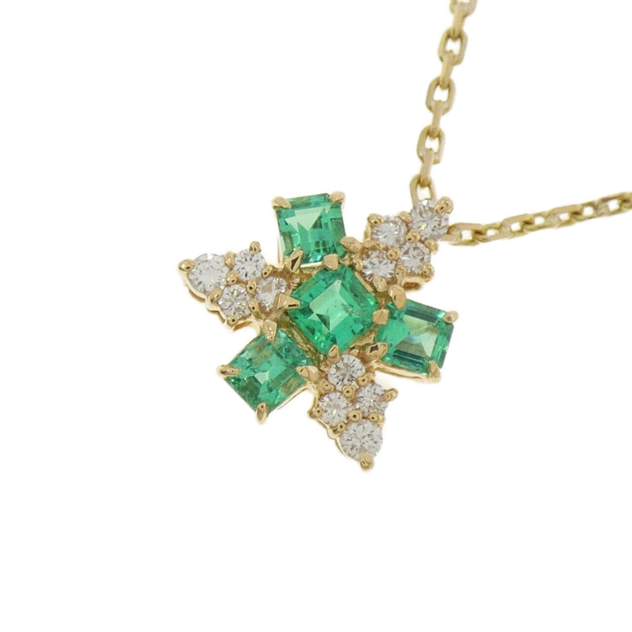 K18YG エメラルド ネックレス 0.73CT